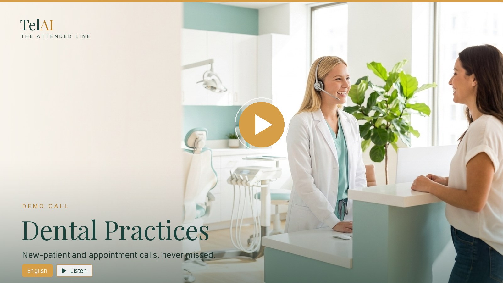 TelAI demo call — Dental Practices