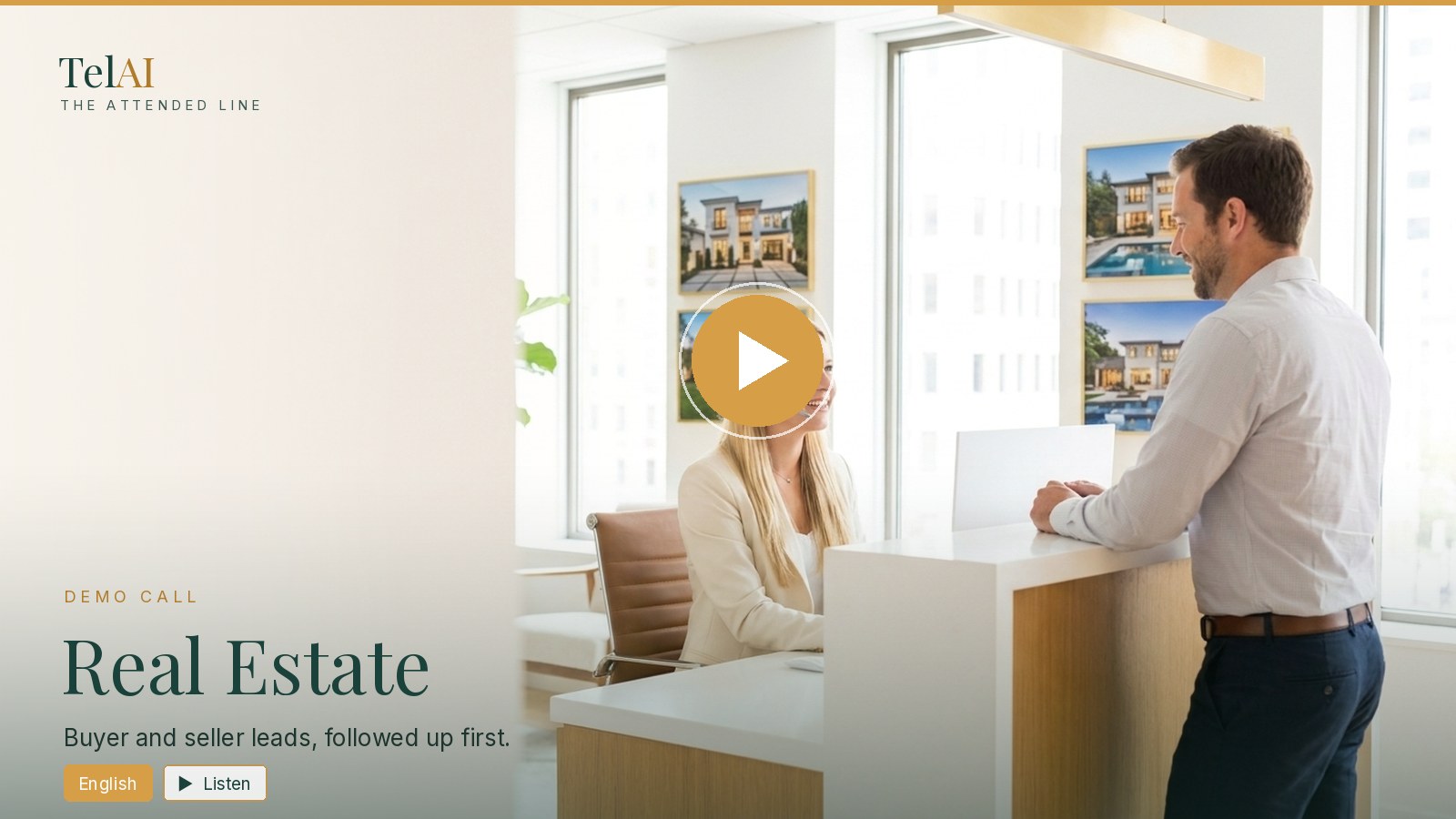 TelAI demo call — Real Estate